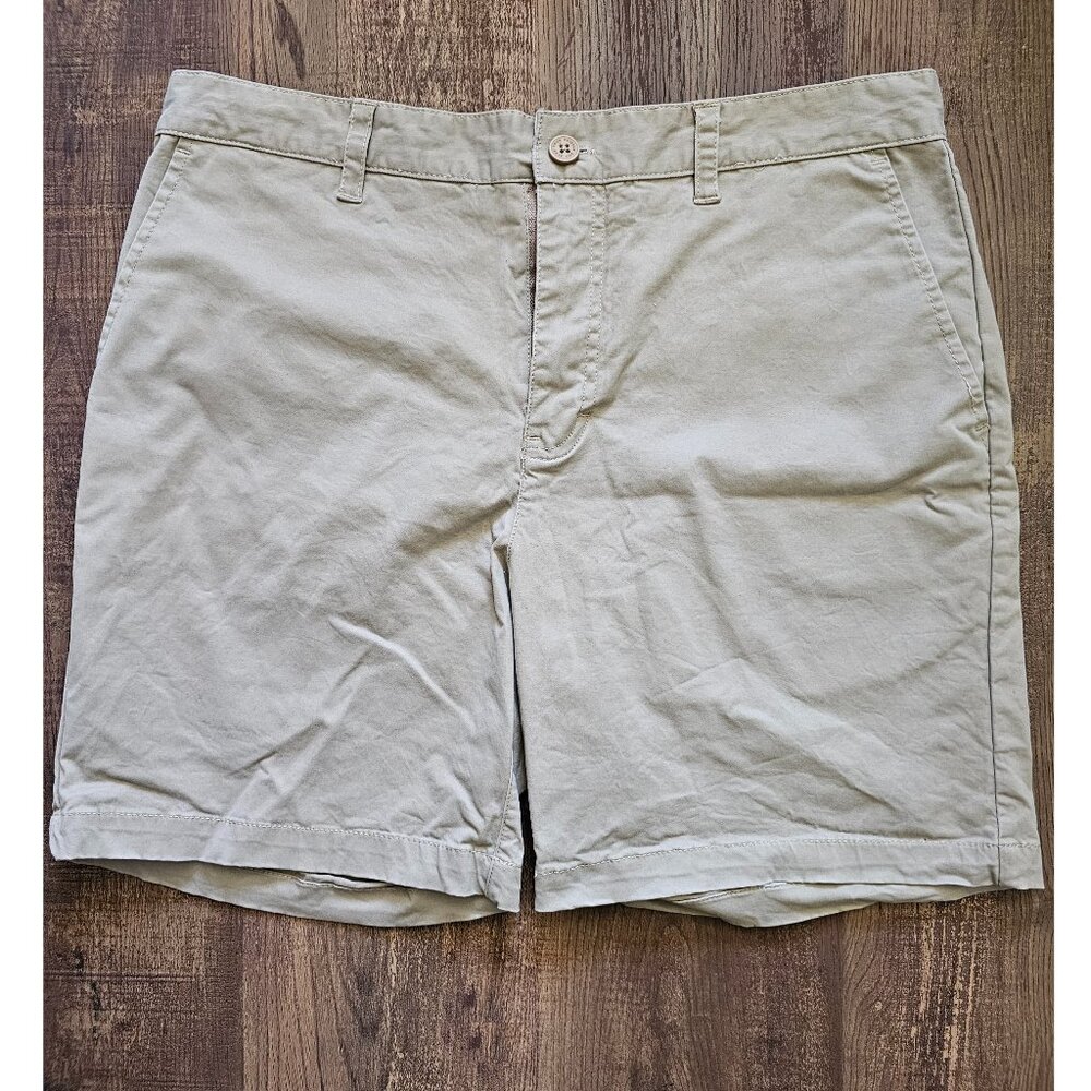 Five Four Ginsberg Modern Fit Chino Casual  7” Shorts 34 Khaki Beige